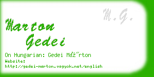 marton gedei business card